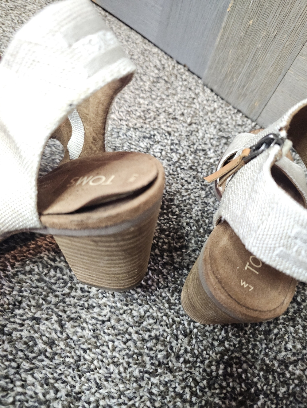 TOMS Women's Majorca Cutout Heeled Sandals sz 7 - Picture 4 of 6